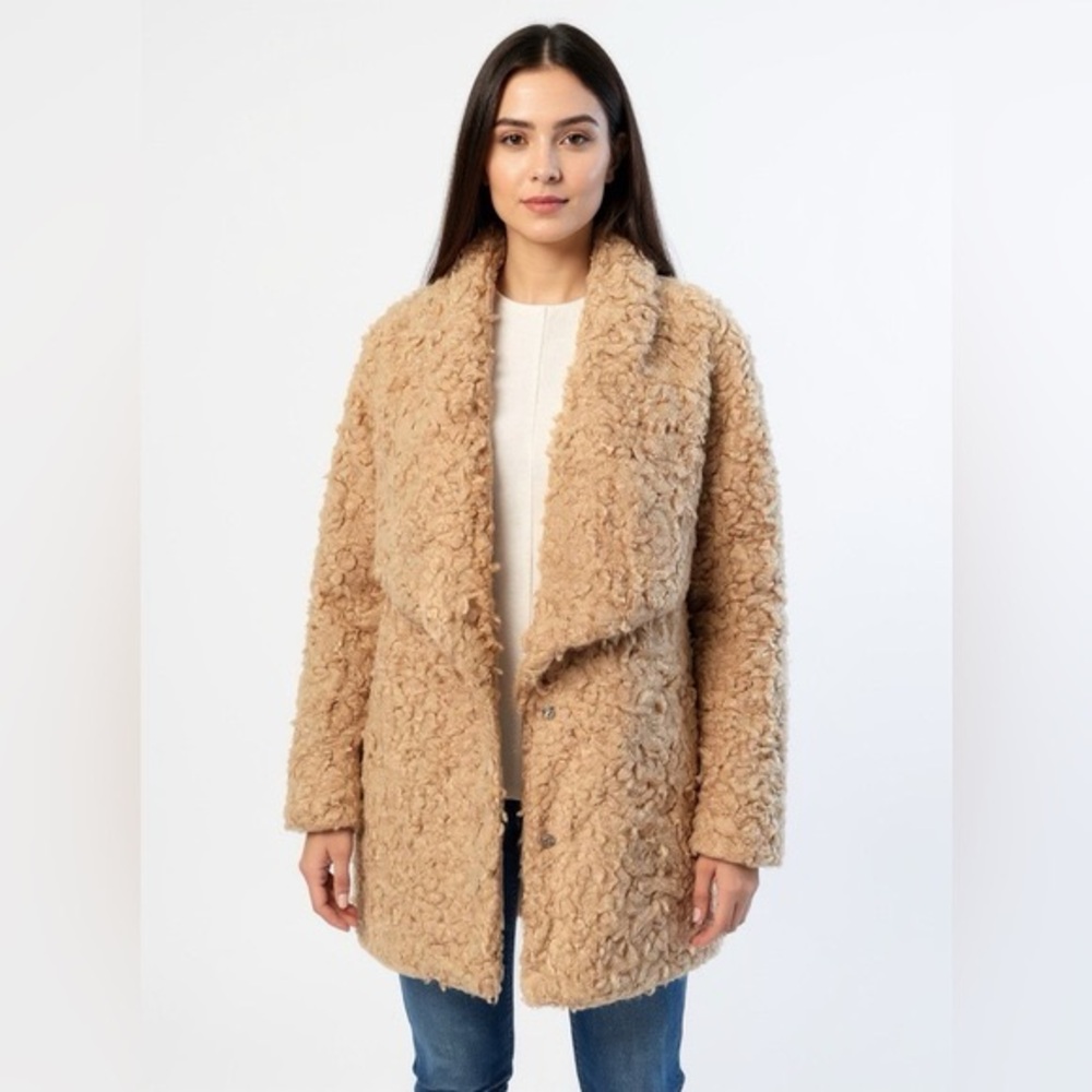 Anthropologie x Moon River | Camel Sherpa Teddy Coat